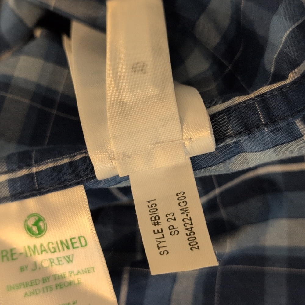 J. Crew Men's Large Slim Untucked Flex Washed Long Sleeve Shirt Style #BI051 - Picture 9 of 15